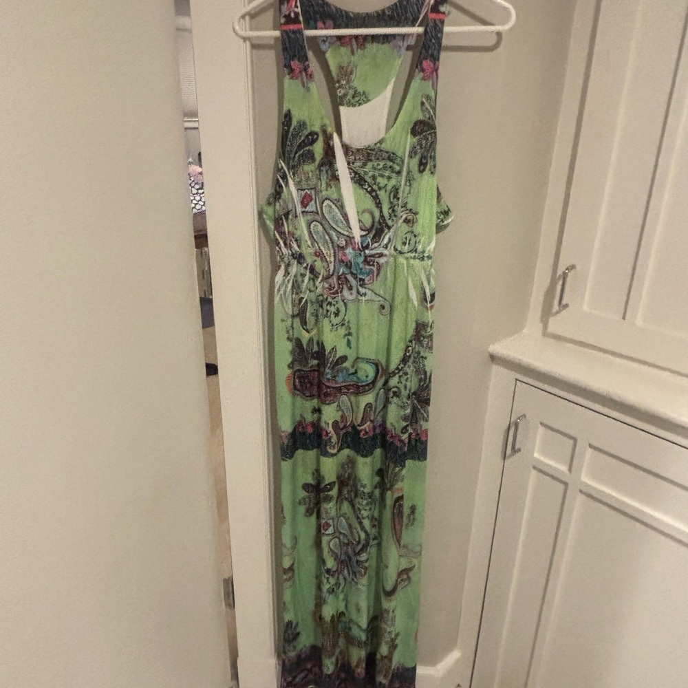 Shoreline Green Halter Sundress Maxi